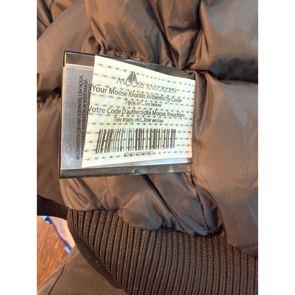 Moose Knuckles Debbie Shearling Trim Bomber Jacket Black L - Picture 10 of 13